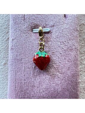 Strawberry Charm 18K Gold PVD Stainless Steel Waterproof Lobster Claw Clasp